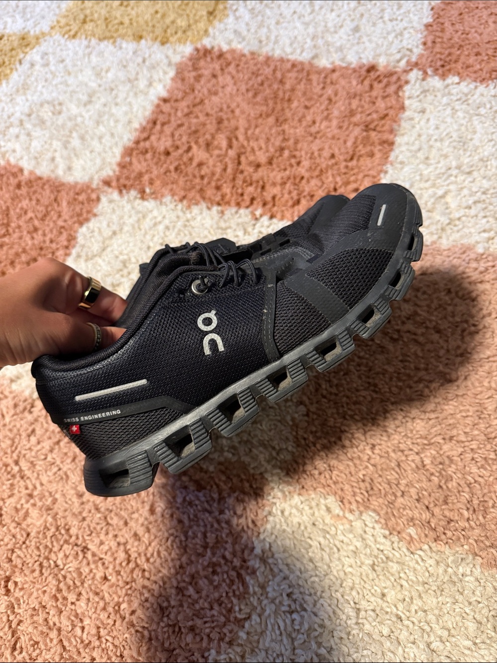 On Running Cloud Athletic Shoe in Black